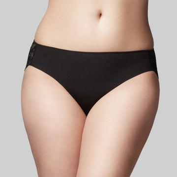 The Knicker Precision Lace Bikini Brief Black